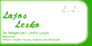 lajos lesko business card